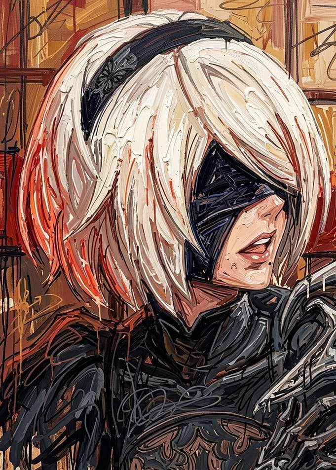 2B Portrait Painting