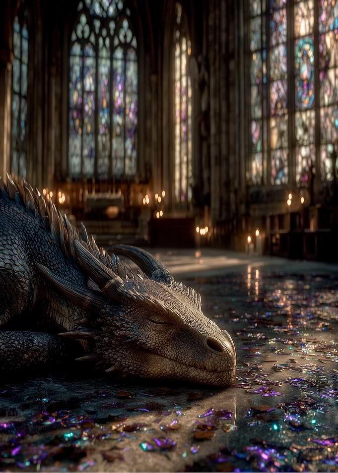 Dragon Sleeping in Cathedral