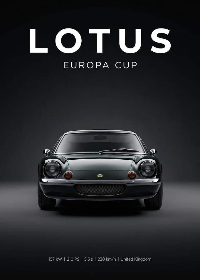 Lotus Europa Cup Car Poster