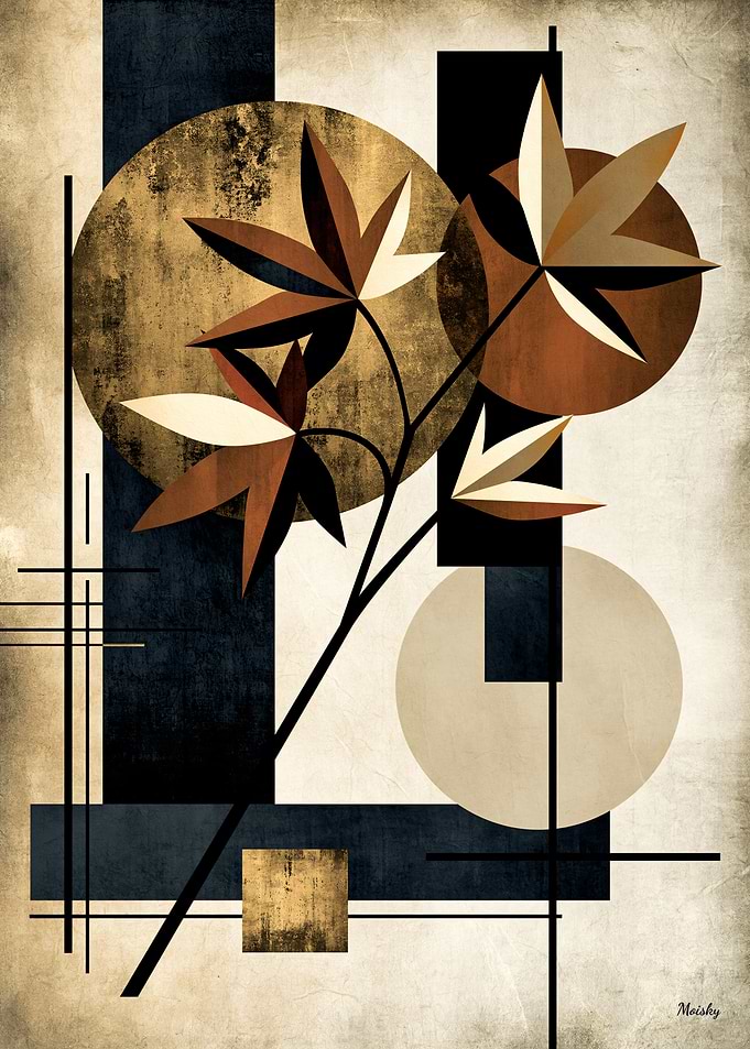 Golden Japandi Momiji No. 22 – Japanese Maple Wall Art
