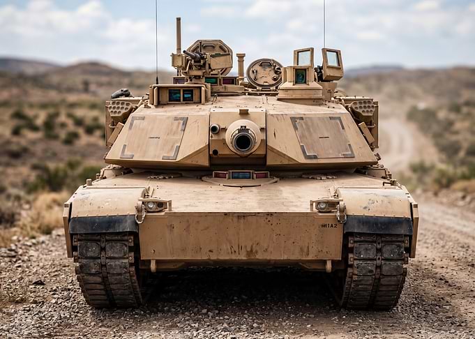 M1A2 Abrams Tank Front View