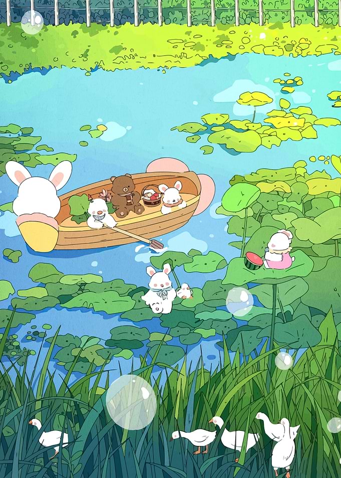 Cute Animals on a Boat Ride