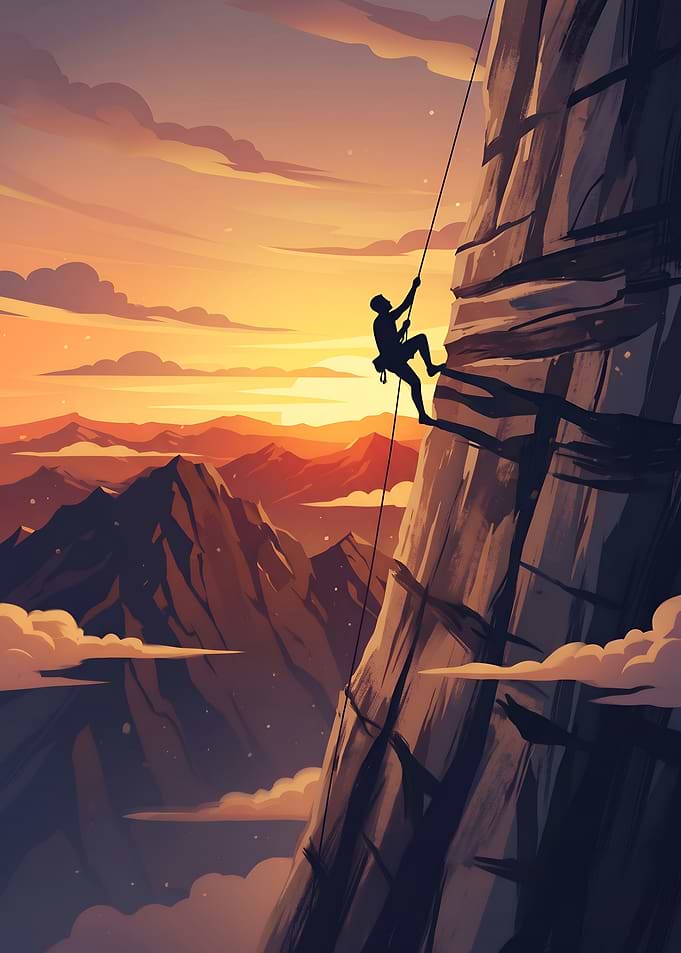 Golden Hour Ascent Above the Clouds