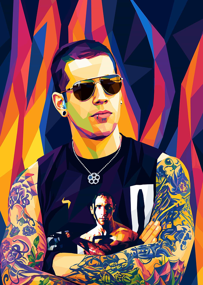 M. Shadows Pop Art Portrait