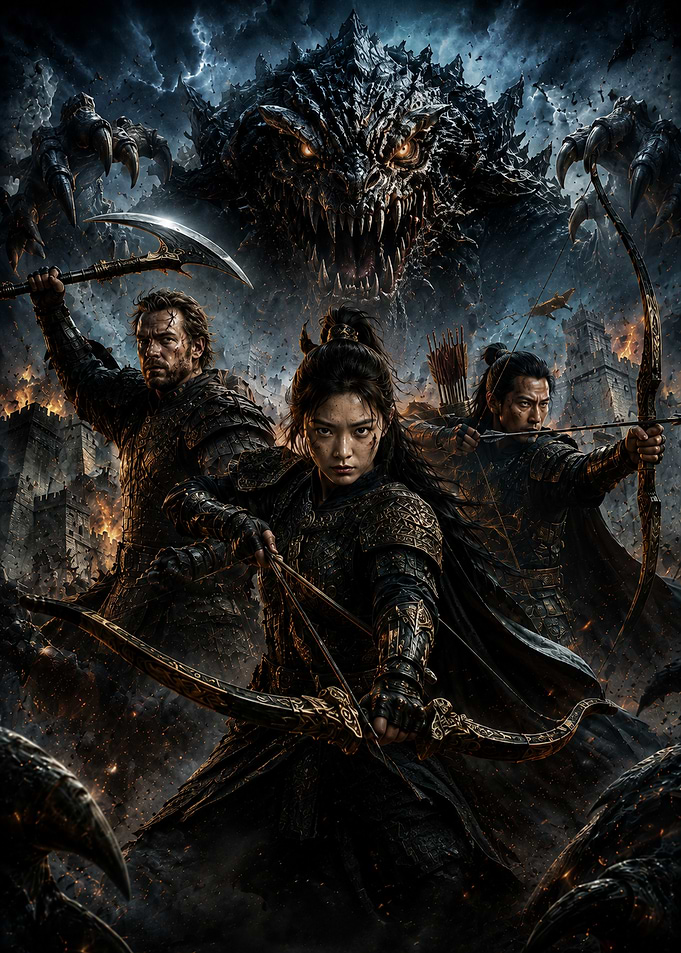 Fantasy Warriors Battle Monster