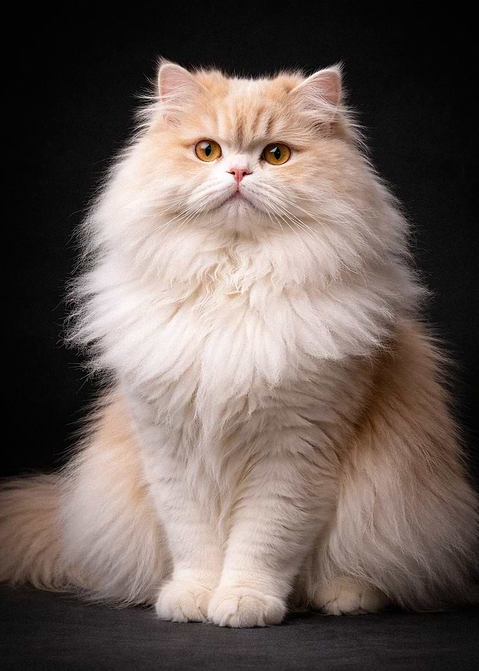 Fluffy Persian Cat Portrait