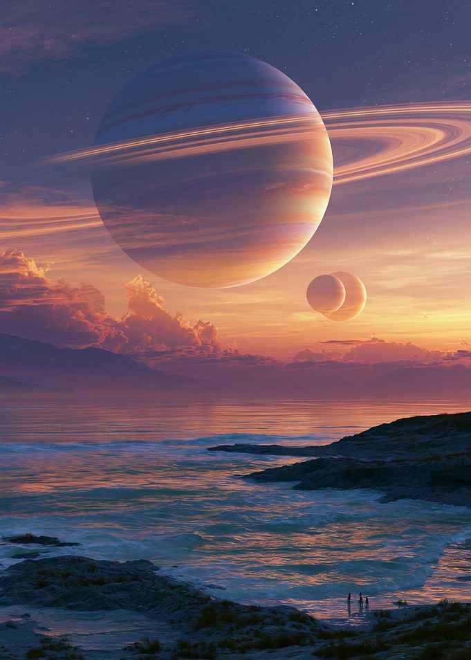 Alien Planet Sunset Landscape