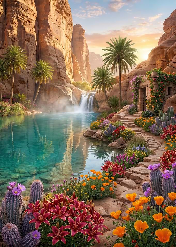 Oasis in a Desert Canyon