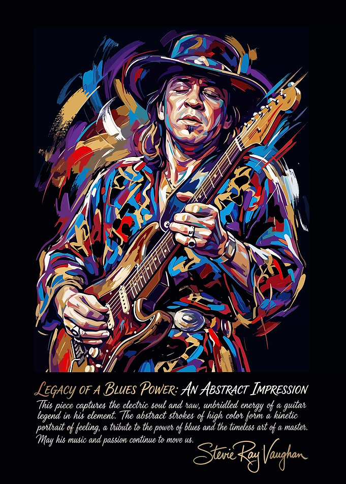 Stevie Ray Vaughan Abstract Portrait