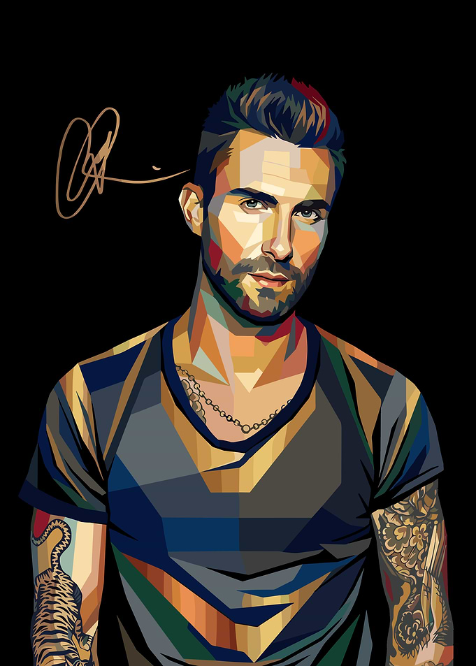 Adam Levine Pop Art Portrait