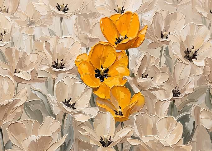 Impressionist Yellow Blossoms