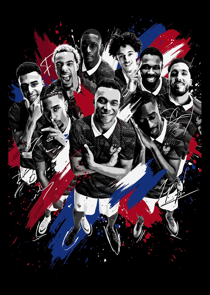 French Football Team Portrait