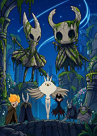 Hollow Knight Characters in Ruined Temple
