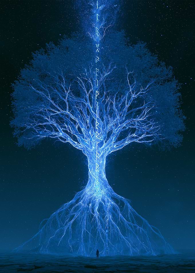 Mystical Blue Tree of Life