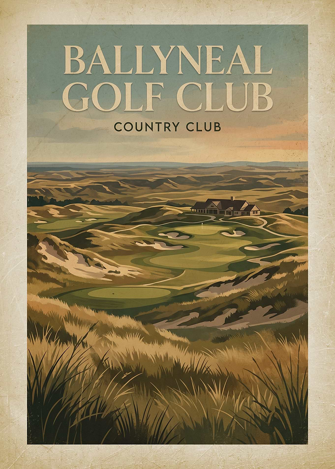 Ballyneal Golf Club Vintage Poster