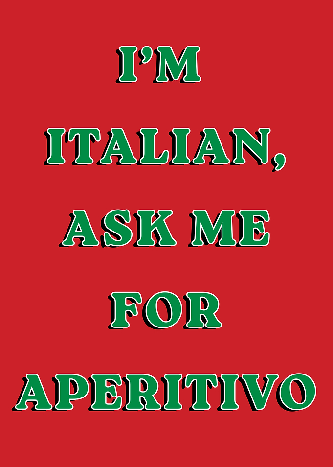 Italian Aperitivo Text Art