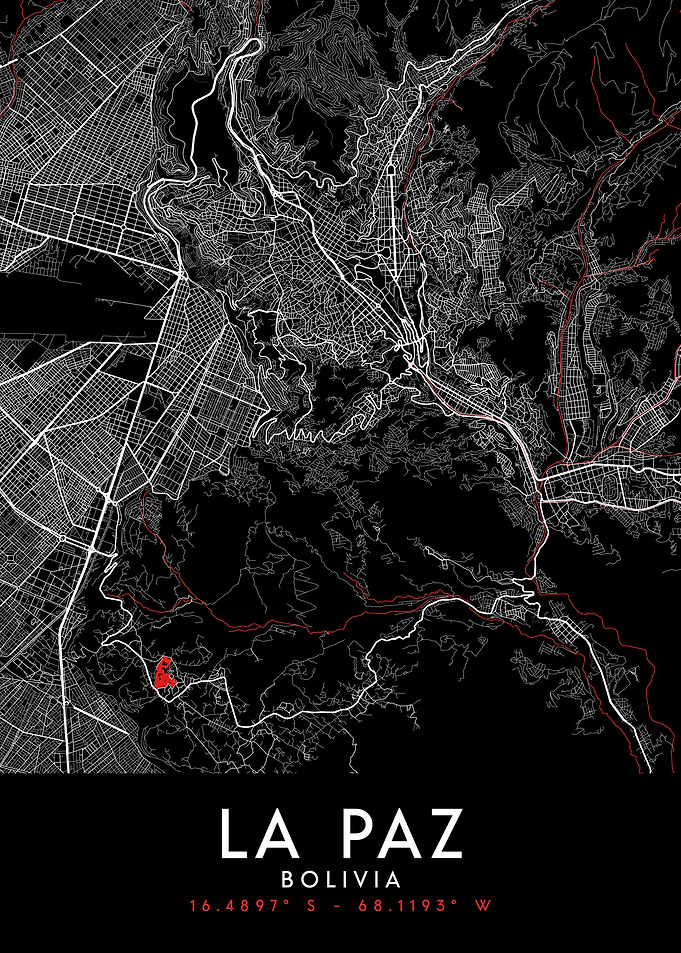 La Paz Dark Map