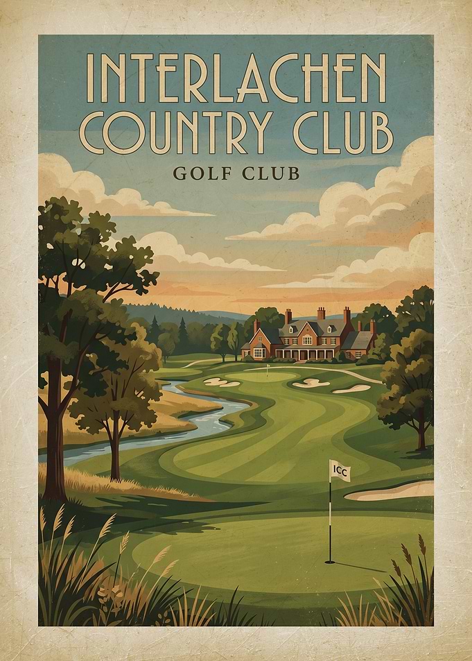 Interlachen Country Club Golf Poster