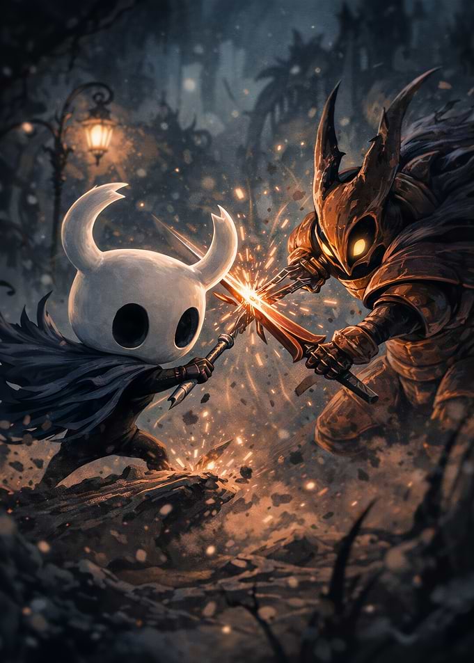 Hollow Knight Characters Fighting