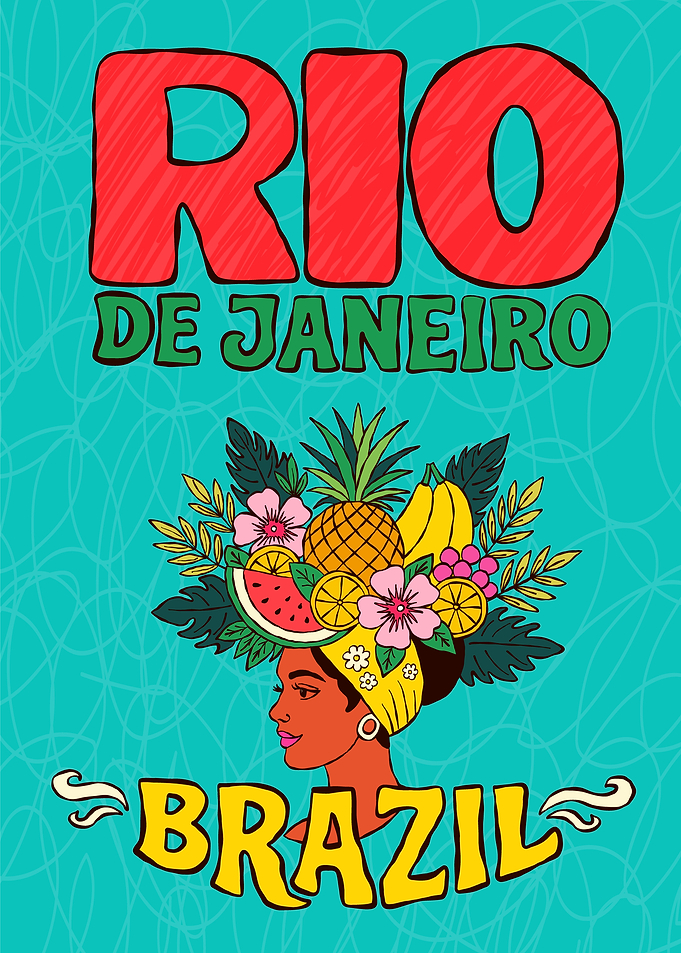 Rio de Janeiro Brazil Tropical Fruit Hat