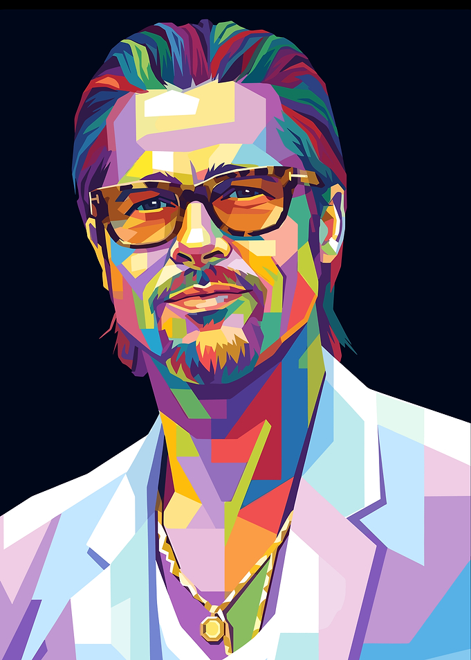 Brad Pitt Pop Art Portrait