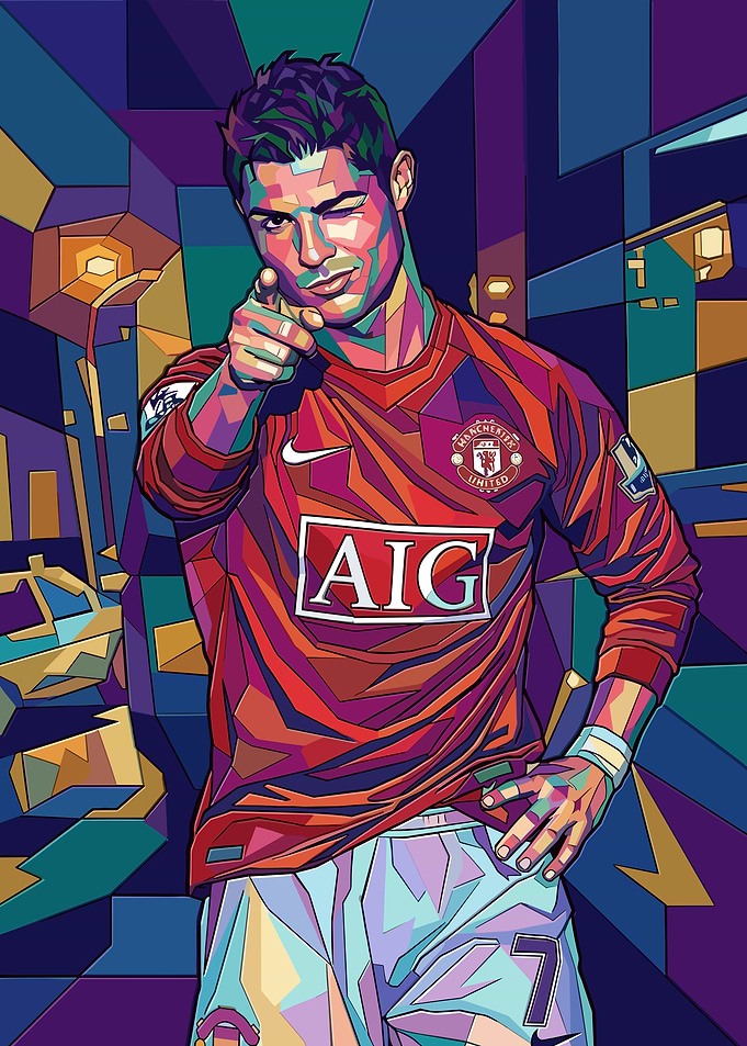 Cristiano Ronaldo Pop Art Portrait