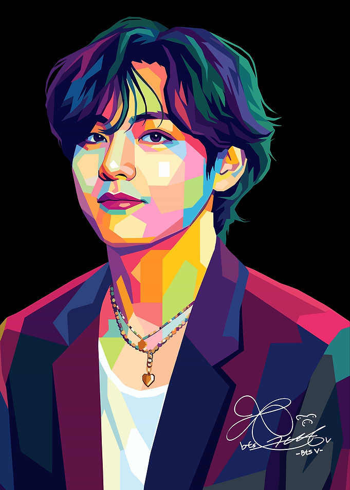 BTS V Pop Art Portrait