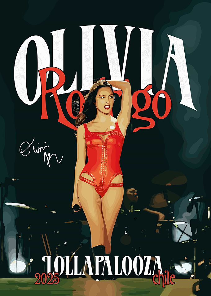 Olivia Rodrigo Lollapalooza Chile 2025 Poster