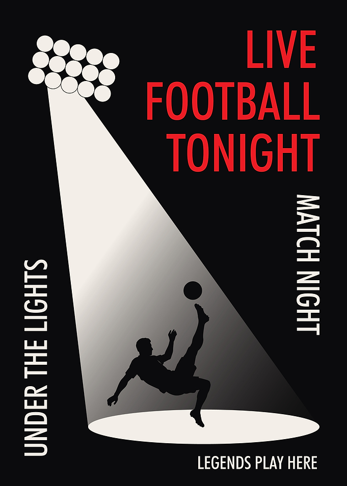 Live Football Match Night Poster
