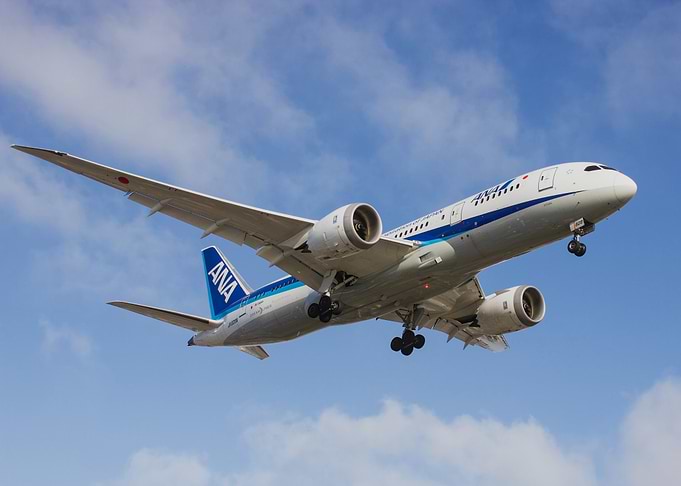 ANA Boeing 787 Landing