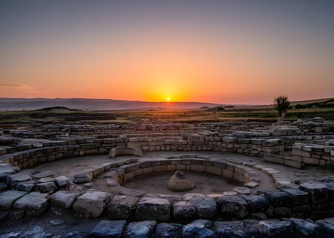 Ancient Ruins at Sunrise