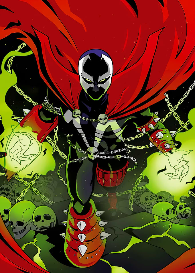 Spawn with Skulls and Chains