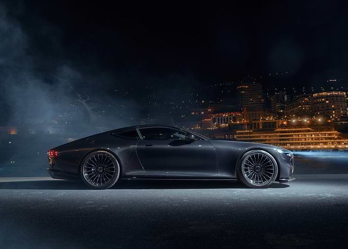 Sleek Dark Car at Night