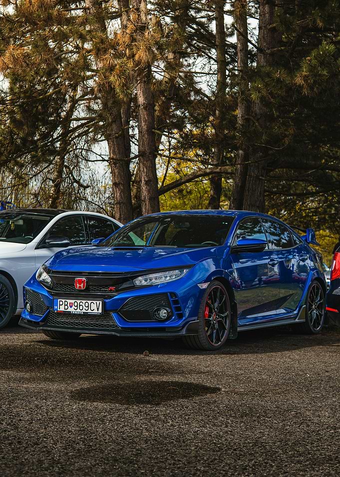 Blue Honda Civic Type R