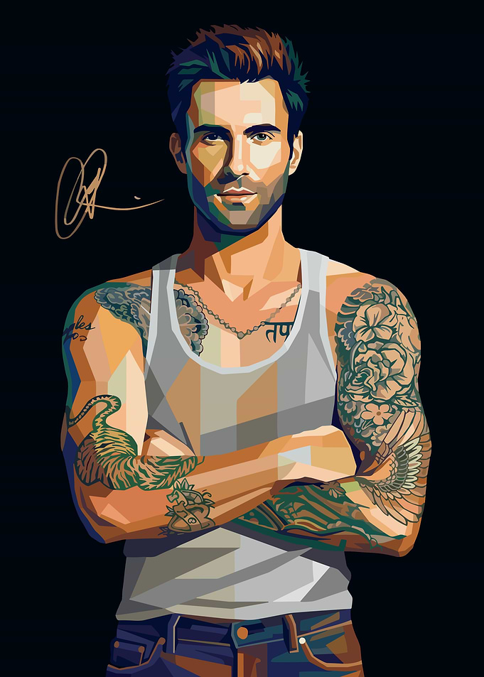 Adam Levine Pop Art Portrait
