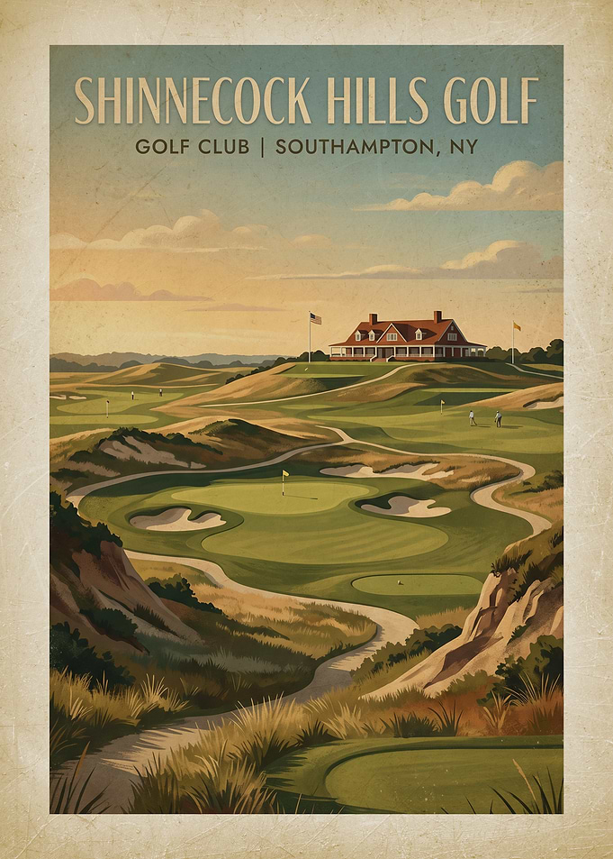 Shinnecock Hills Golf Club Vintage Poster