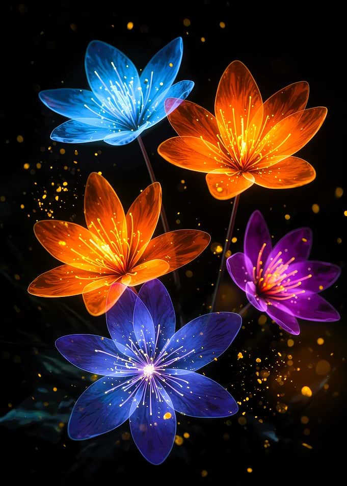 Glowing Fantasy Flowers