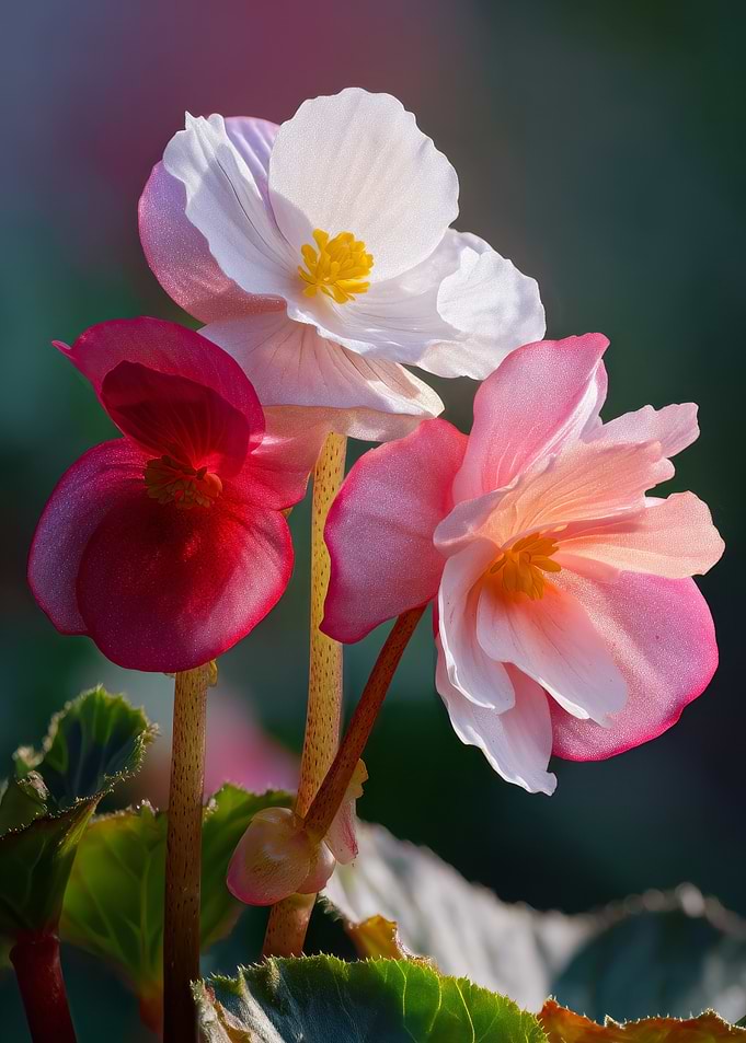 Vibrant Begonia Flowers
