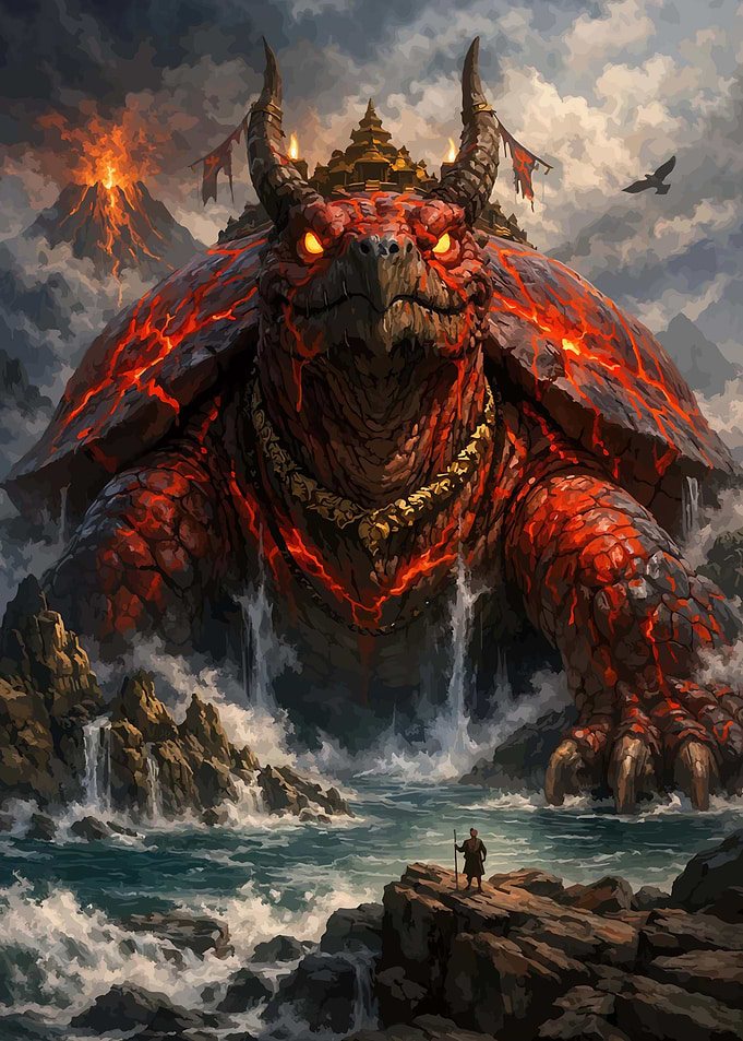 Giant Lava Turtle God