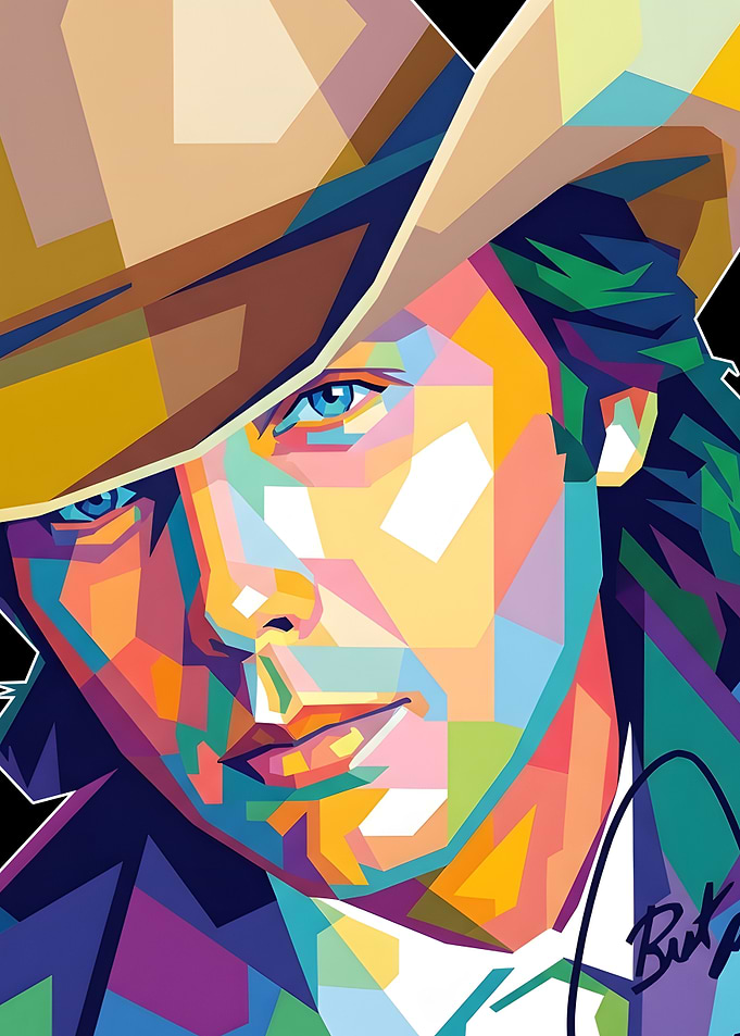 Dwight Yoakam Pop Art Portrait