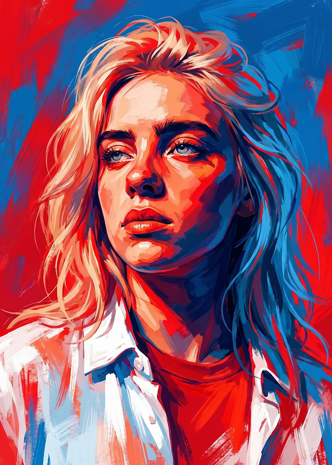 Billie Eilish Pop Art Portrait