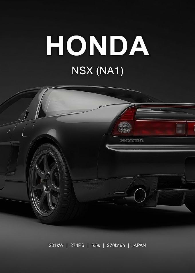close up Honda NSX (NA1) Rear View poster