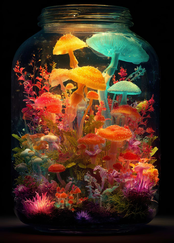 Enchanted Mushroom Terrarium in a Jar