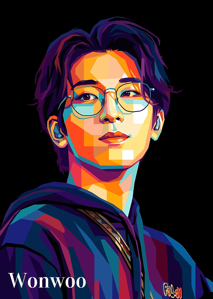 Wonwoo Pop Art Portrait