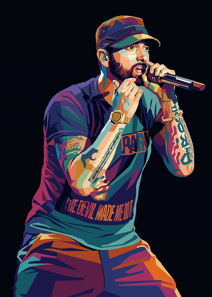 Eminem Performing with Microphone
