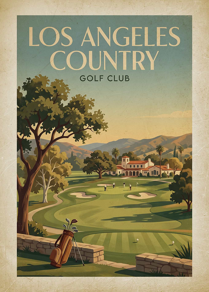 Los Angeles Country Golf Club Vintage Poster