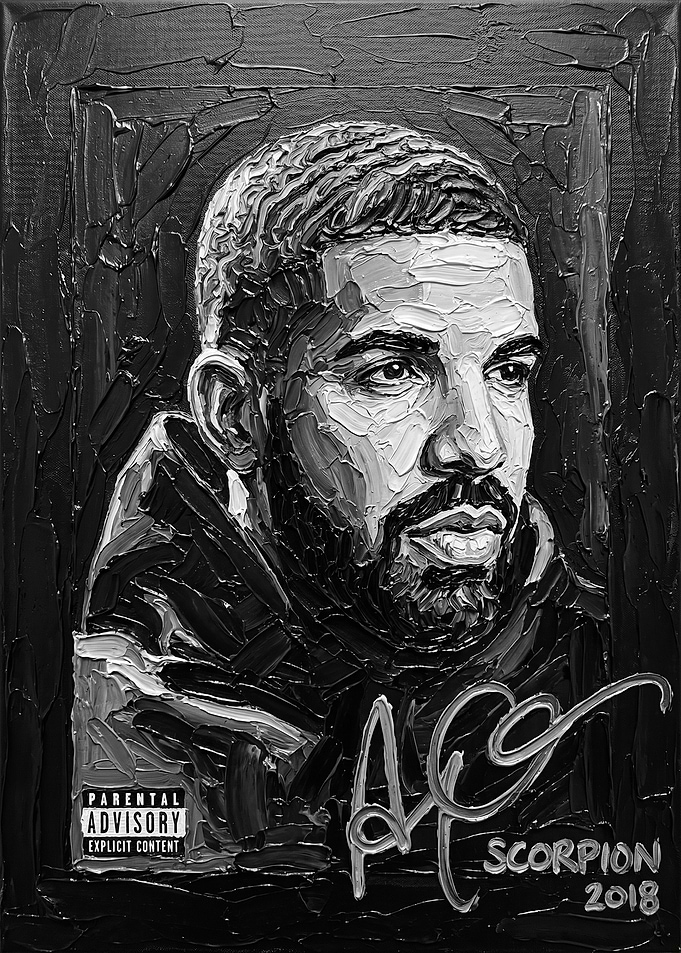 Drake 'Scorpion' Album Art Painting