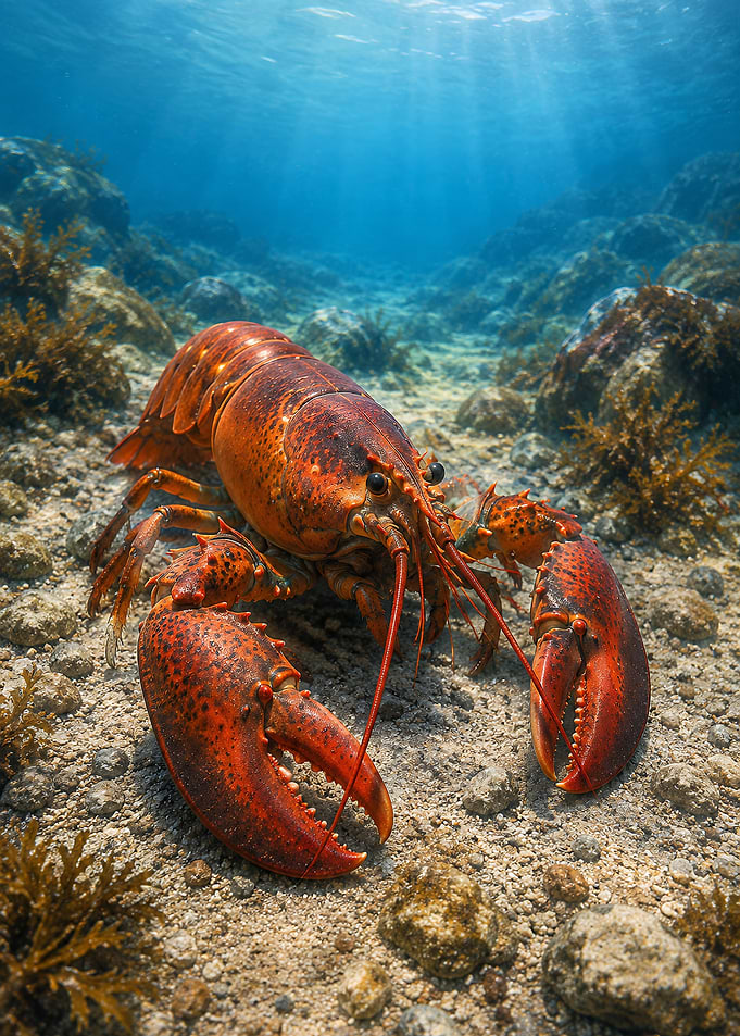 Lobster on the Ocean Floor