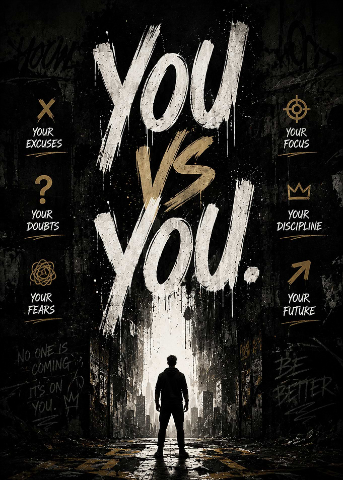 You vs You Motivational Art