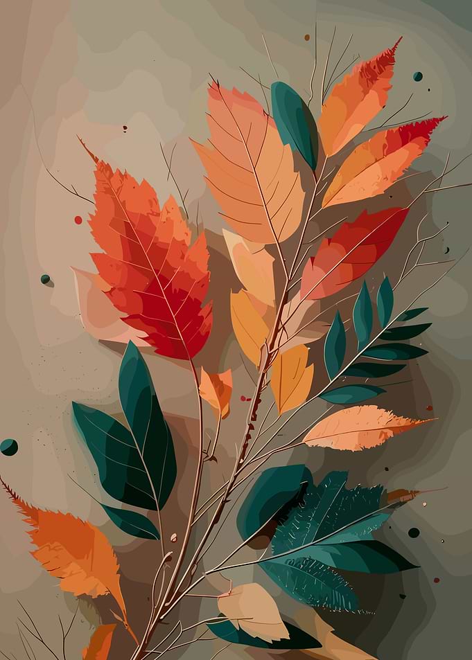 Autumn Leaves and Branches